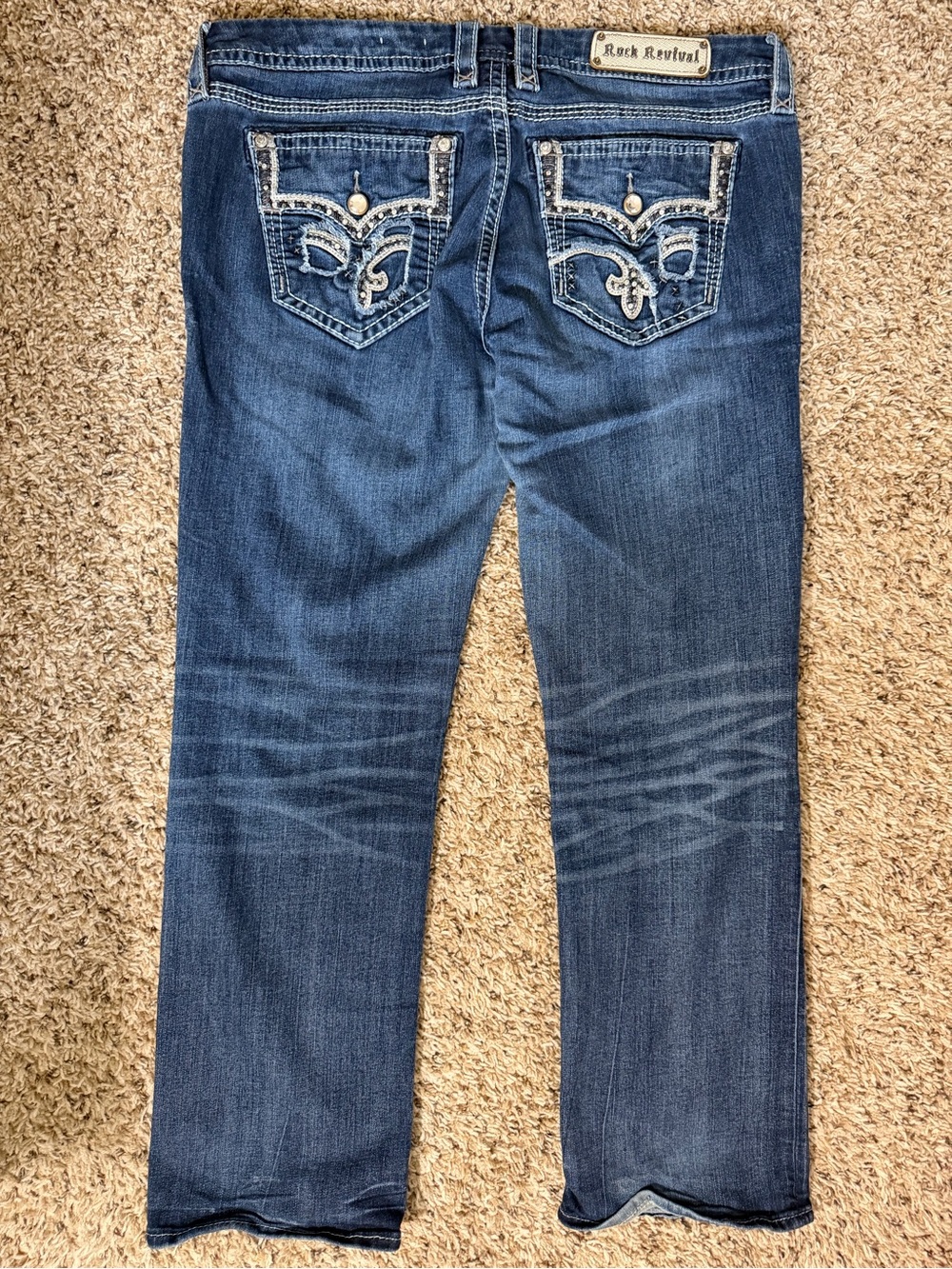 Rock Revival Women’s Blue Straight Leg Denim Jeans - Picture 6 of 6